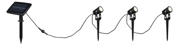 Trio TR83256332 LED solární venkovní zapichovací svítidlo OBIDOS | 0,5W integrovaný LED zdroj | 3x35lm | 4000K