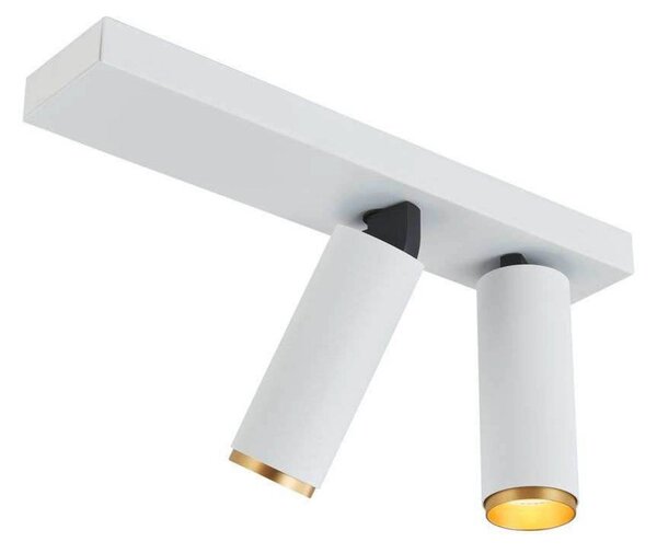LOOM DESIGN LED stropní bodové světlo X-Beam, 2-křídlé, bílé, stmívatelný, Bílá / opál, Obývací pokoj / jídelna, Hliník, Moderní