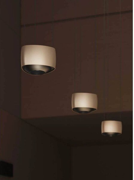LOOM DESIGN LED závěsné světlo Air, šedé, hliník, 13 cm, stmívatelný, Hliník / šedá / zinek, Obývací pokoj / jídelna, Hliník, Moderní