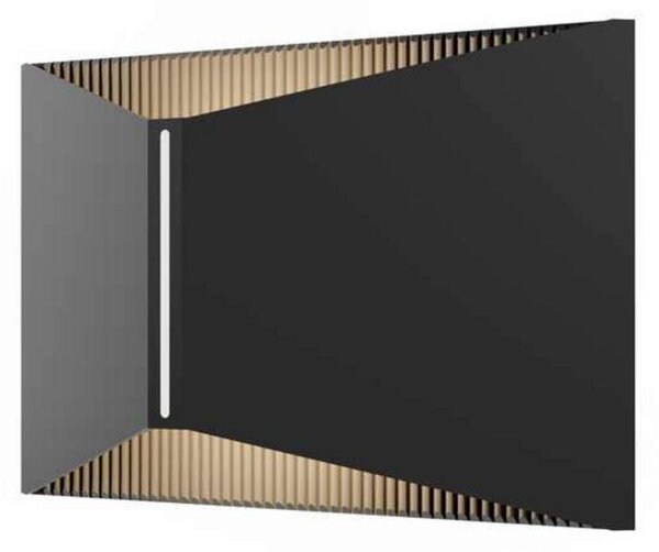 LOOM DESIGN LED venkovní nástěnné svítidlo X, černé, IP65, hliník, stmívatelný, Černá, Hliník, Moderní