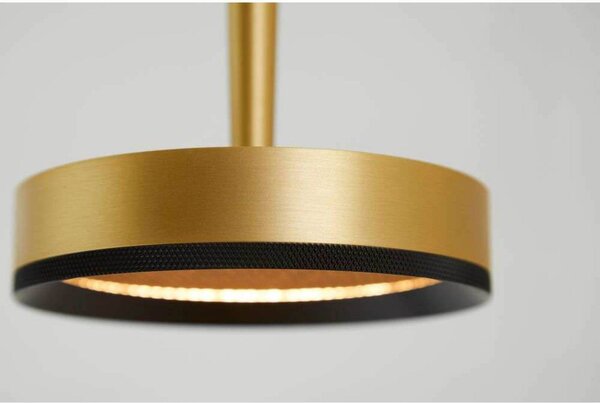 LOOM DESIGN LED závěsné světlo Nyx P1, mosaz, hliník, stmívatelný, Mosaz / zlato, Obývací pokoj / jídelna, Hliník, Moderní