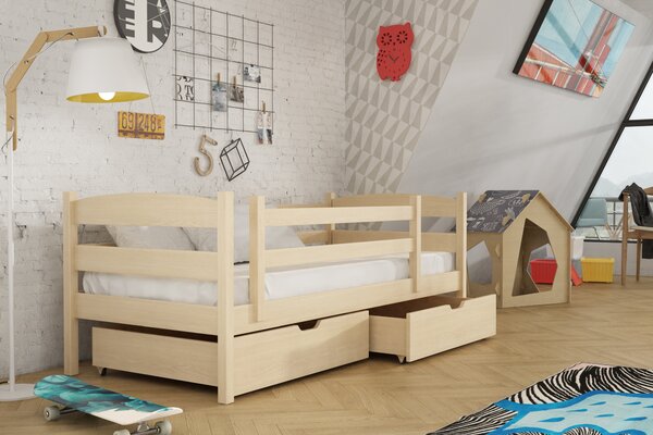Dětská postel 90 cm Zora (s roštem a úl. prostorem) (borovice). Vlastní profesionální přeprava až k Vám domů 1012912
