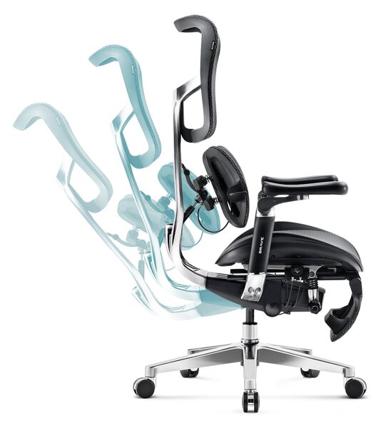 Ergonomická kancelářská židle BRAVE V-KINETIC: černá