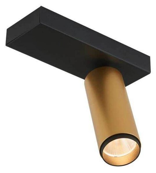 LOOM DESIGN LED stropní svítidlo X-Beam, 1-flg., černá/zlatá, stmívatelný, Černá, Obývací pokoj / jídelna, Hliník, Moderní