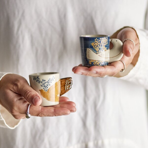 Hrneček na espresso Hezha Blue 55 ml Světlý