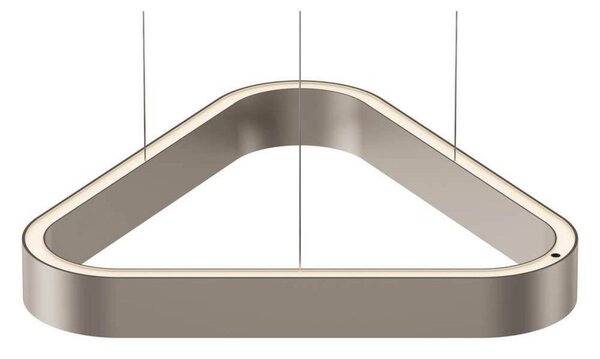LOOM DESIGN LED závěsné světlo Trigon, šedé, hliník, 40 cm, stmívatelný, Hliník / šedá / zinek, Obývací pokoj / jídelna, Hliník, Moderní