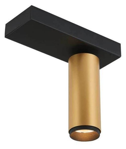 LOOM DESIGN LED stropní svítidlo X-Beam, 1-flg., černá/zlatá, stmívatelný, Černá, Obývací pokoj / jídelna, Hliník, Moderní