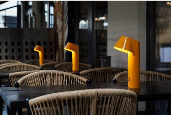 LOOM DESIGN LOOMG LED stolní lampa Willow, žlutá, hliník, IP54, stmívatelný, Žlutá / oranžová, Hliník, Moderní