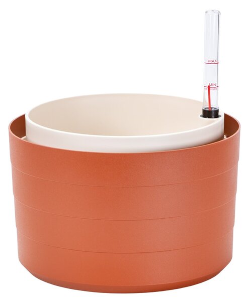 Samozavlažovací květináč Berberis 26 cm, terakota a slonová kost