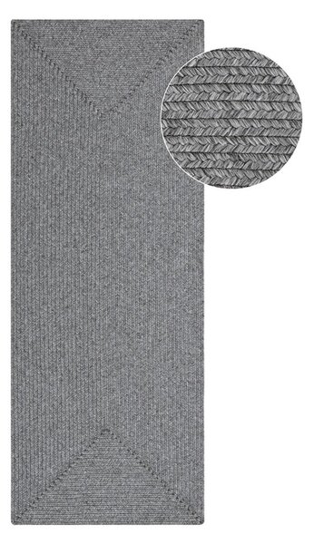 Šedý venkovní koberec běhoun 200x80 cm - NORTHRUGS