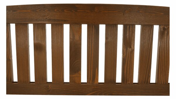 KONDELA Zahradní lavička, hnědá, 123,5 cm, DILKA