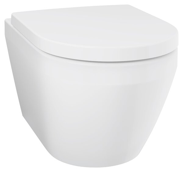 Grohe Euro Ceramic wc mísa se sedátkem s pomalým sklápěním závěsná bez splachovacího kruhu s vírovým splachováním bílá lesk 102510SH00