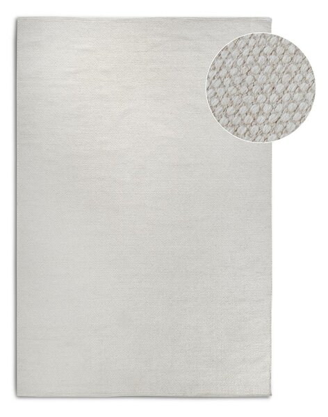 Krémový ručně tkaný koberec s příměsí vlny 80x150 cm Pradesh Natural White – Elle Decoration