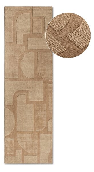 Béžový ručně tkaný vlněný běhoun 80x250 cm Alexis – Villeroy&Boch