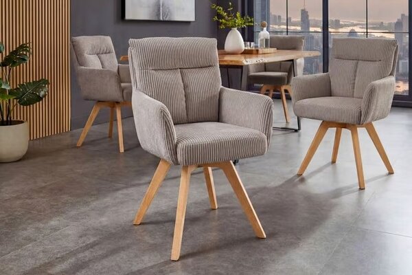 Designová otočná židle Maddison šedo-béžový manšestr