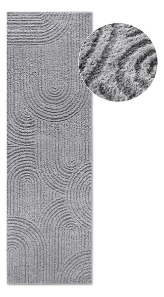 Šedý běhoun 80x240 cm Chappe Light Grey – Elle Decoration
