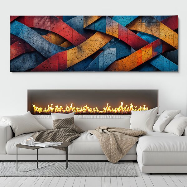 Obraz na plátně - Propletení ve vrstvách FeelHappy.cz Velikost obrazu (šířka x výška): 60 x 20 cm