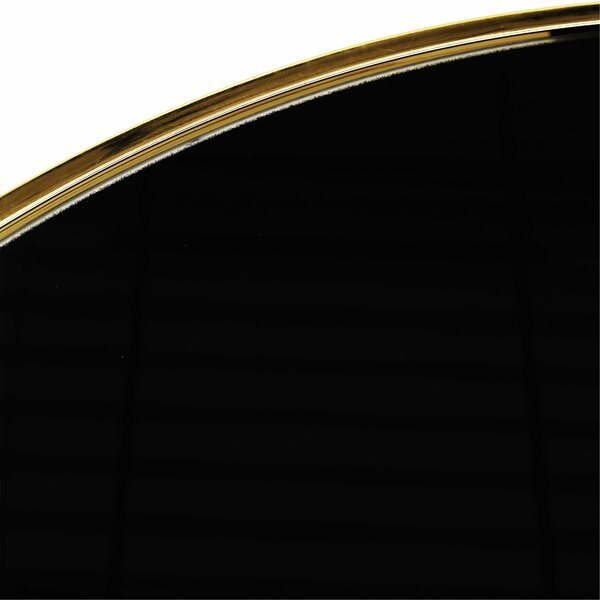 KONDELA Konferenční stolek, gold chrom zlatá/černá, ROSALO