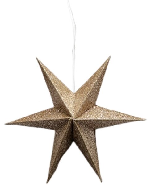 Noordliving Šesticípá hvězda Xmas Gold Sparkle - 12 cm NL152