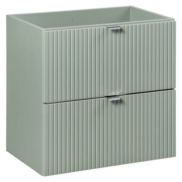 Comad Závěsná skříňka Line Reed Green Beyond s deskou a umyvadlem 80 cm zelená/dub casella