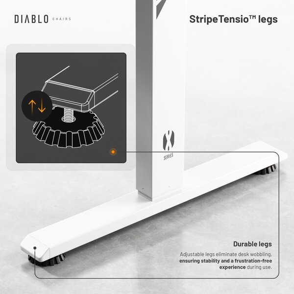 Výškově nastavitelný stůl Diablo X-Tensio 1100 bílý