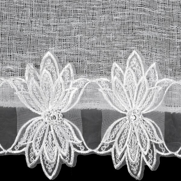 KRÁTKÁ ZÁCLONA NA PÁSCE SOPHIA 150X60 CM BÍLÁ