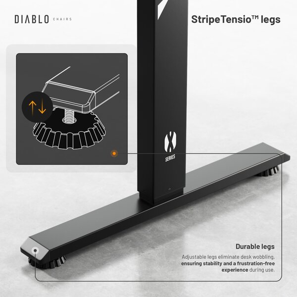 Výškově Nastavitelný Pracovní Stůl Diablo X-Tensio 1600 Černý
