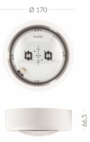TM.ITECH M1 60 NM W antipanické nouzové osvětlení IP65 BíláST