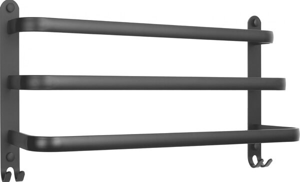 Nástěnný věšák na ručníky ATHOS 50 cm - černý