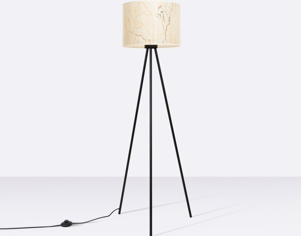 Sollux SL.1854 - Stojací lampa NEVIA 1xE27/15W/230V mramor/béžová
