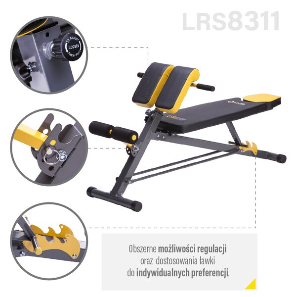 LSR8311 LAVICE S HYPEREXTENZÍ A OPĚROU HMS PREMIUM