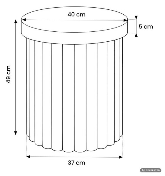 Konferenční stolek TINO 40 cm černý