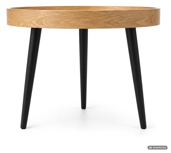 Konferenční stolek PICCO 40 cm přírodní / černé nohy