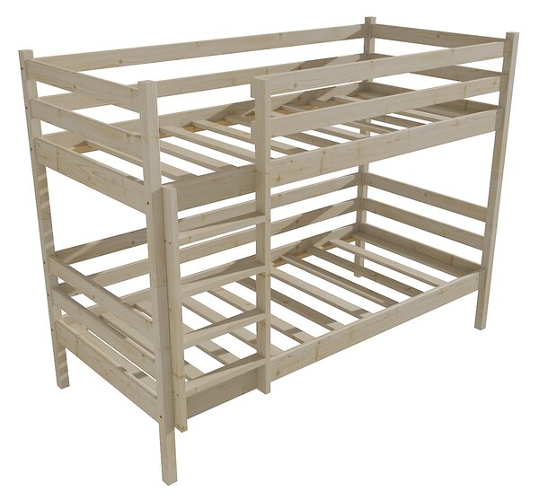 Vomaks Patrová postel PP 008 Rozměr: 80 x 180 cm, Prostor mezi lůžky: 80 cm, Povrchová úprava: surové dřevo