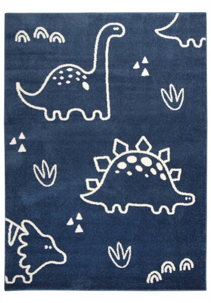 Dětský koberec Emily Kids 5859A Dinosauři modrý