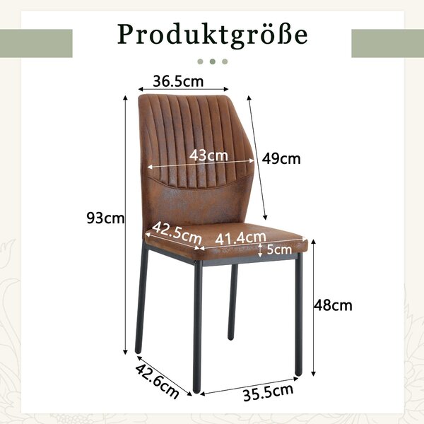 Sada čtyř jídelních židlí, opěradlo z technické textilie s reliéfním vzorem, kovové nohy, moderní design, lehký luxus (hnědá + černá)
