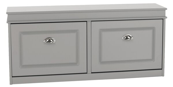 KONDELA Botník, 2-řadový, šedá, SEBER TYP 4