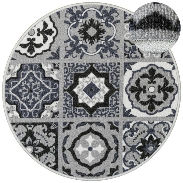 Protiskluzový koberec PATCHWORK 19 New šedý