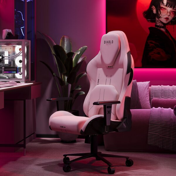 Herní Křeslo Diablo X.One Prime Normal Size, Akira Pink