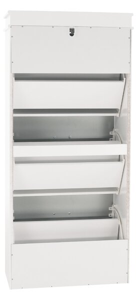 KONDELA Botník, 3-řadový, šedá / bílá, SEBERTYP 2