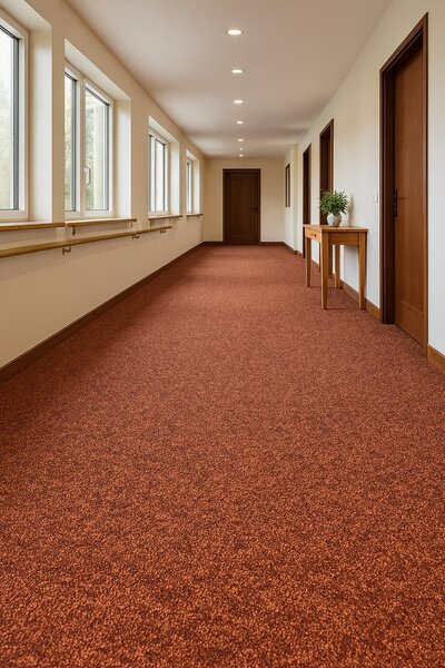 Condor Carpets, Metrážový koberec Extreme 293, zátěžový, na míru, šíře 4m,5m, hnědá, ab (mřížka), chodba / předsíň