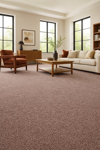 Associated Weavers, Metrážový koberec Spinta 44, na míru, šíře 4m, béžová, filc, ložnice