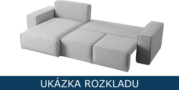 Rozkládací sedací souprava do L Ella - Šedá 22