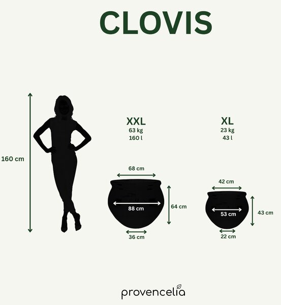 Keramický květináč Clovis - Nefritově perlová XL (53 cm x 43 cm)
