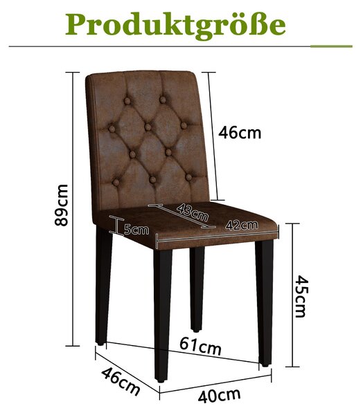 Jídelní židle, sada 4 kusů, retro styl, vzhled sametu, plastový potah, kovové nohy (hnědá + černá)