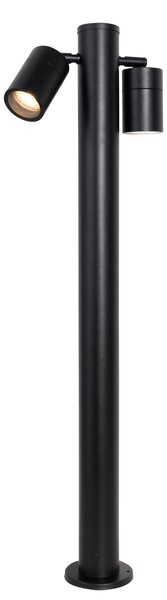 Stojací venkovní lampa černá 80 cm IP44 nastavitelná 2-světlo - Duo