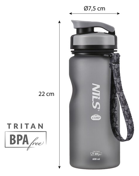 NC1740 ČERNÁ TRITANOVÁ LÁHEV NA PITÍ 600 ML NILS CAMP