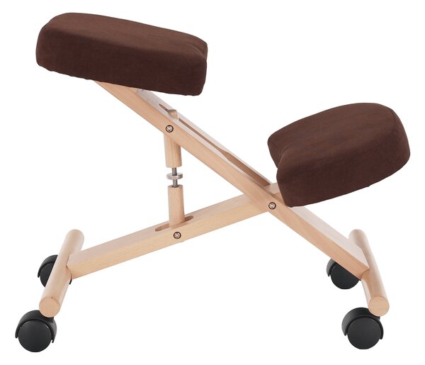 KONDELA Ergonomická klekačka, hnědá/buk, FLONET