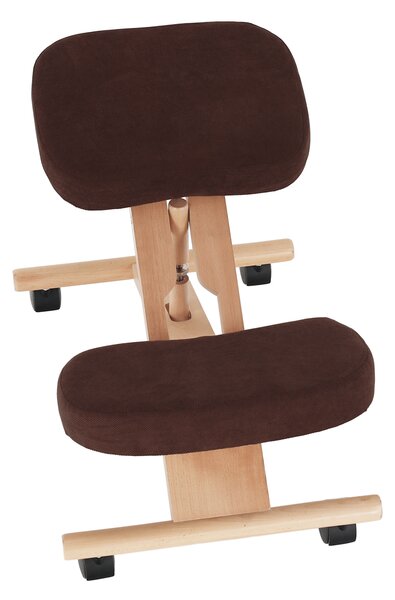 KONDELA Ergonomická klekačka, hnědá/buk, FLONET