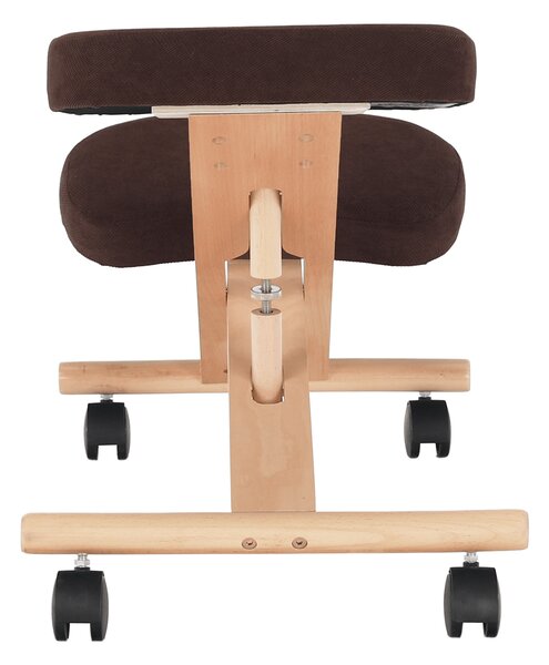 KONDELA Ergonomická klekačka, hnědá/buk, FLONET